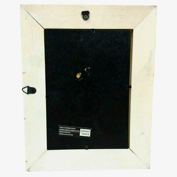 Distressed Wood Photo Frame White Holds 5 X 7" Photo Farmhouse Chic Rustic - Picture 4 of 6